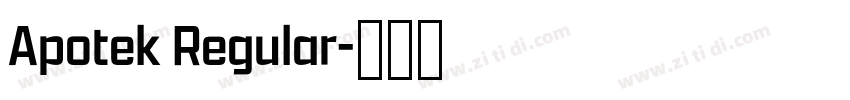 Apotek Regular字体转换